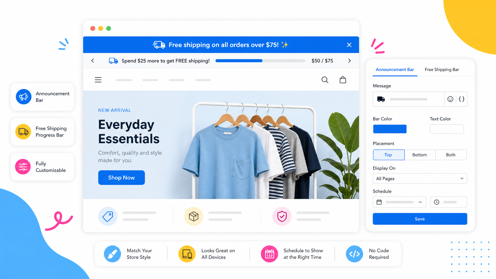 A1 Free Shipping Bar preview