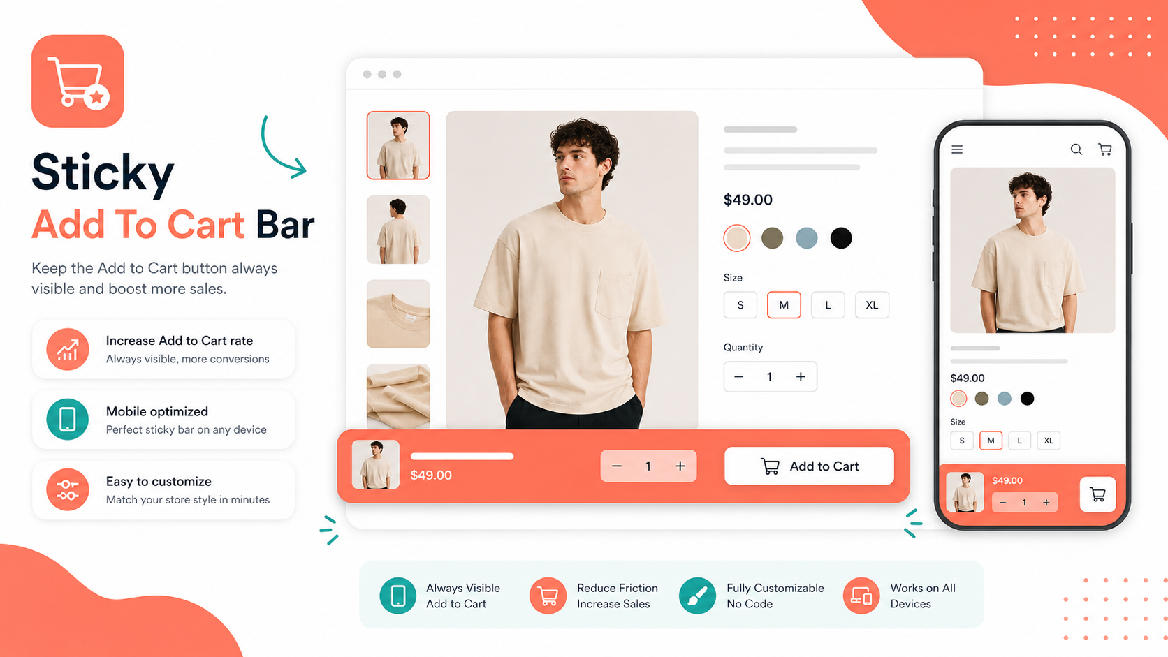A1 Sticky Add To Cart Bar preview